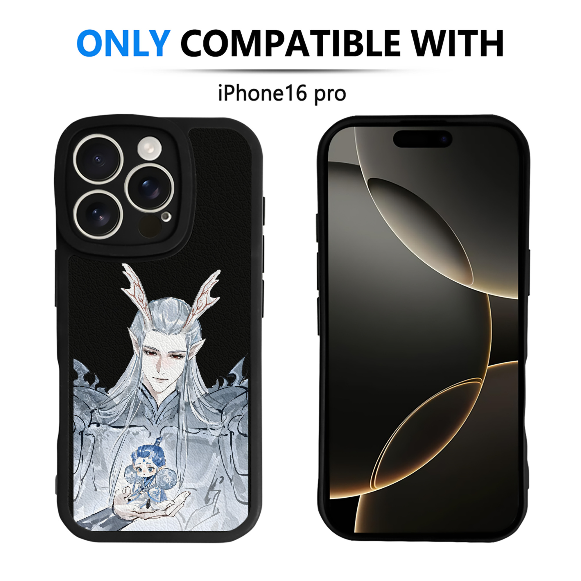 （画像用） Ne Zha 2 ナタ 魔童の大暴れ 【iPhone 16シリーズ対応】シリコンスマホケース（レザー調） 材質：シリコン